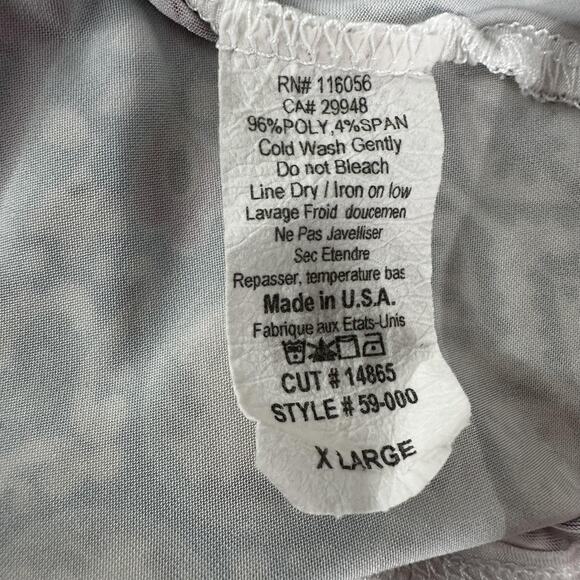 Jess Jane Tunic Top Womens XL Asymmetric Hem Paisley Boho Made in USA Smooth - Picture 7 of 12